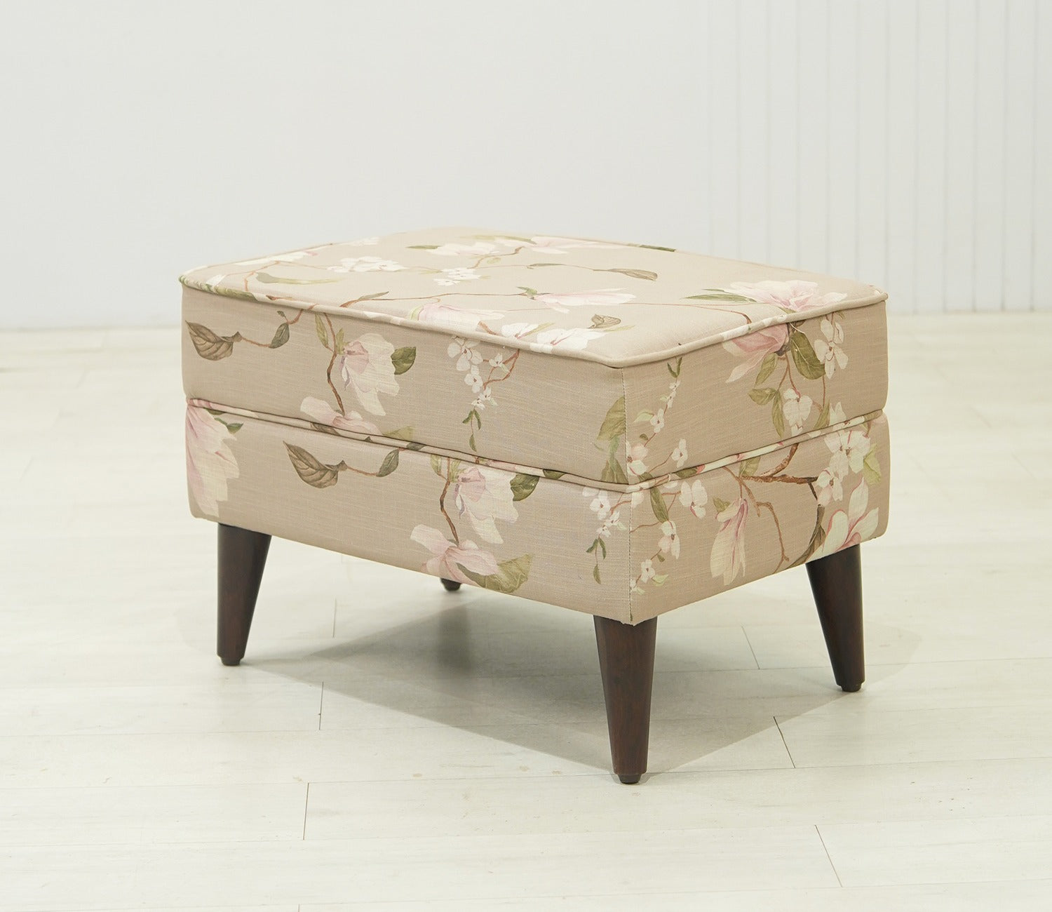Claudia Ottoman Pouffe (Cotton, Magnolia Beige)