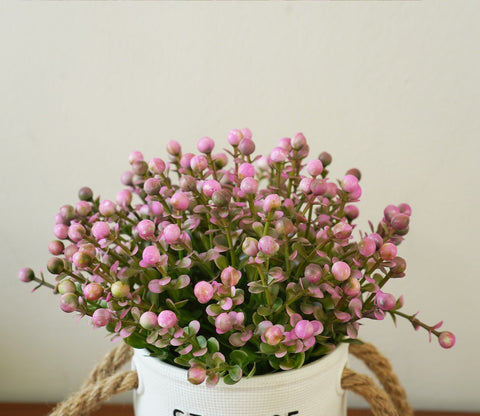 Wonder Artificial Flower With Plastic Pot (Pink)
