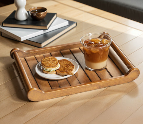 Cruiser Mango Wood Handcrafted Rectangular Serving Tray (Large)