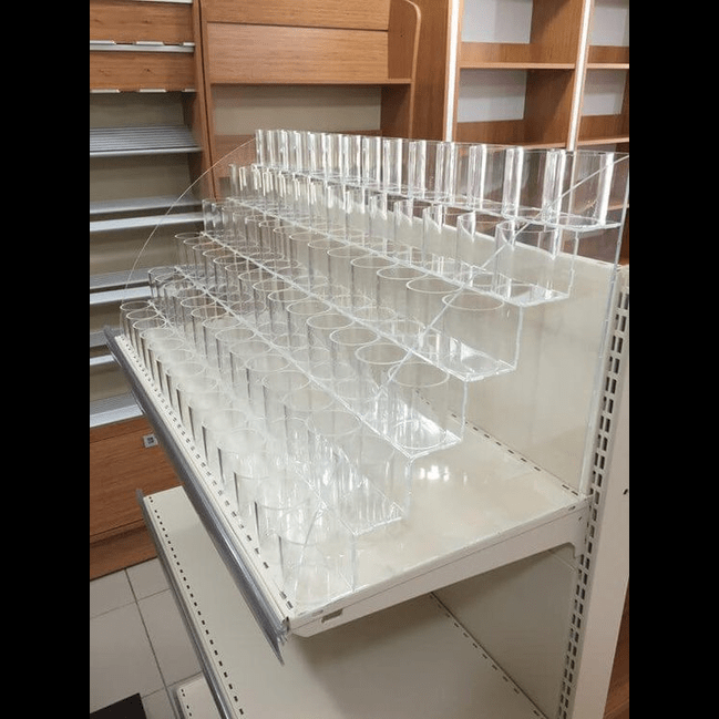 Trueliving White Shop Useful Cosmetic shelves retail store cosmetic display rack L60*W30*H150CM