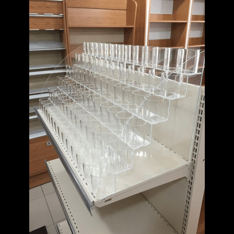 Trueliving White Shop Useful Cosmetic shelves retail store cosmetic display rack L60*W30*H150CM