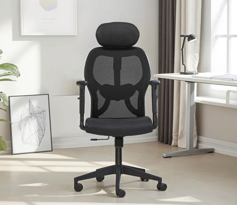 Auriga High Back Mesh Ergonomic Office Chair (Black)