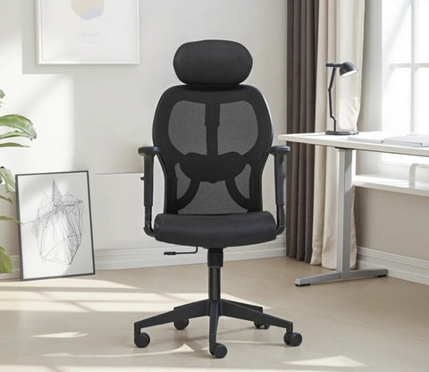 Auriga High Back Mesh Ergonomic Office Chair (Black)