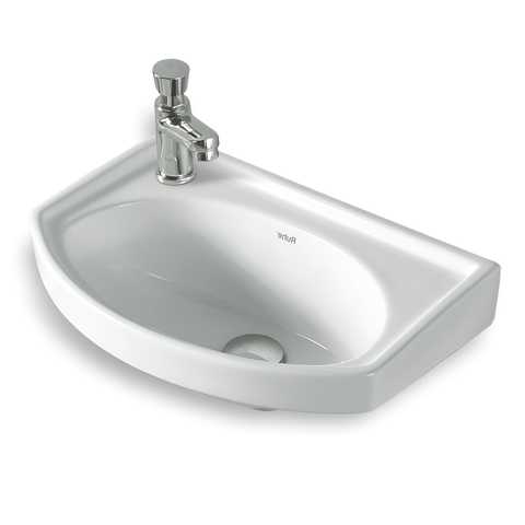 Trueliving_Indus Wall-hung Wash Basin (White) 48D x 48W x 13.5H Centimeters