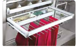 Trueliving_SOFT CLOSE MULTI FUNCTIONAL RACK 900 MM White