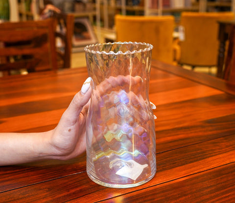 Sunlit Glass Flower Vase