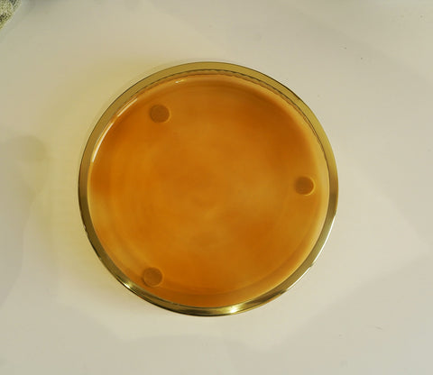 Sorrel Shady Green and Gold Glass Tray