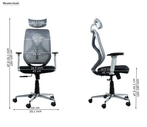 Pictor High Back Mesh Office Chair (Black)