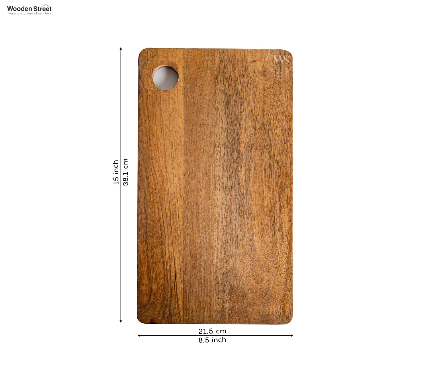 Ridge Natural Mango Wood Handcrafted Non Slip Chopping Board for Kitchen