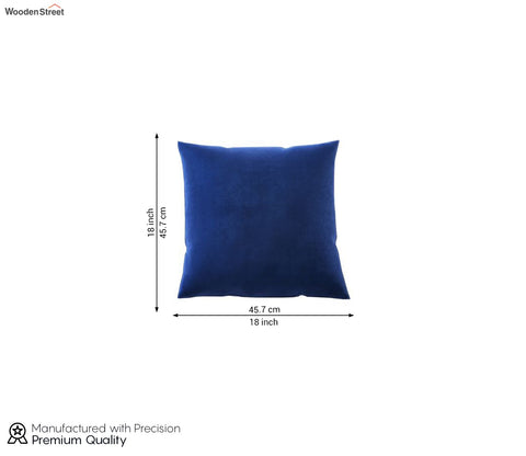 Cupid Velvet Cushion Cover - Pack of 1 (18 x 18 inch, Indigo Blue)