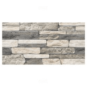 Trueliving_Sunhearrt Eureka Black Textured 600 mm x 300 mm Vitrified Elevation Tile_Price-58_Per Sq Ft.