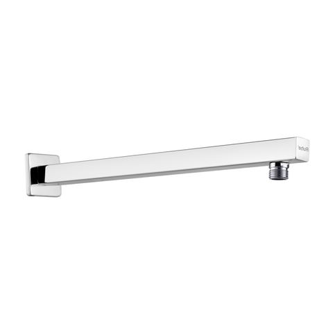 Trueliving_Square Shower Arm (18 Inches) with Flange Silver