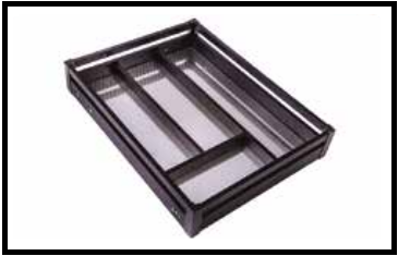 Trueliving_MATTEE BLACK CUTLERY BASKET - 4” *15'' 380MM 450MM Cabinet