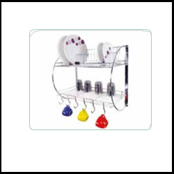Trueliving_KITCHEN ORGANISER Wired Silver *22'' 13'' 21''