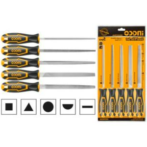 Truliving_Hand Tools & Hardware-Steel Files-Tools & Hardware-INGCO 5pcs steel file set HKTFS0508 | 8?/200mm