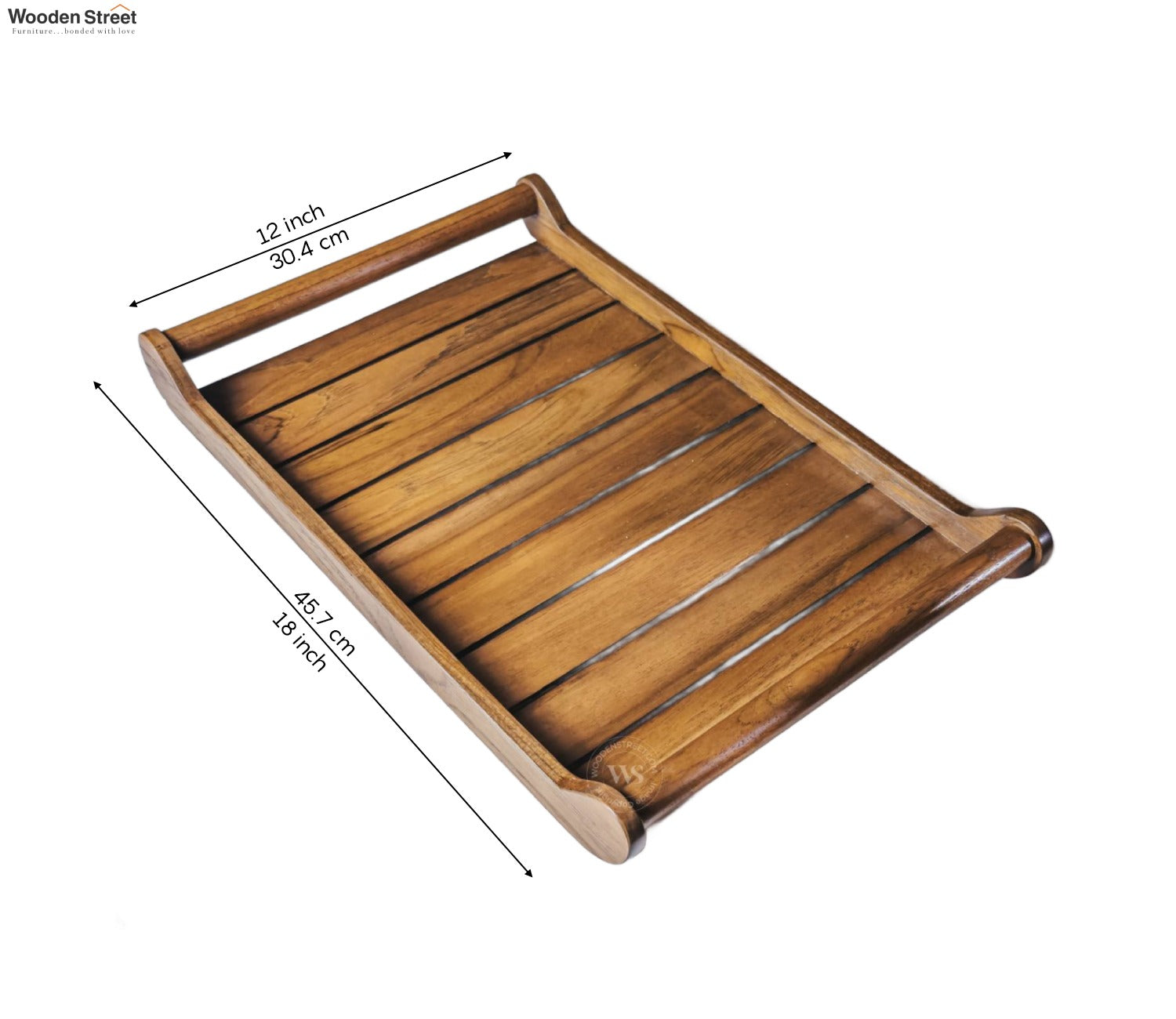 Cruiser Mango Wood Handcrafted Rectangular Serving Tray (Large)
