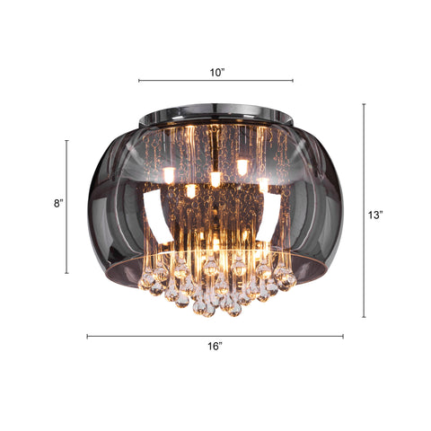 Trueliving Cozy Bowl Hanging Light Length 24, Width 24, Height 9 In Inches