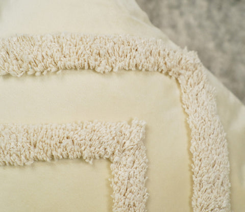 Super Soft Velvet Cushion Covers - Set of 2 (18 x 18 inches, White)
