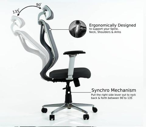 Pictor High Back Mesh Office Chair (Black)