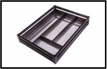 Trueliving_MATTEE BLACK CUTLERY BASKET - 4” *15'' 380MM 450MM Cabinet