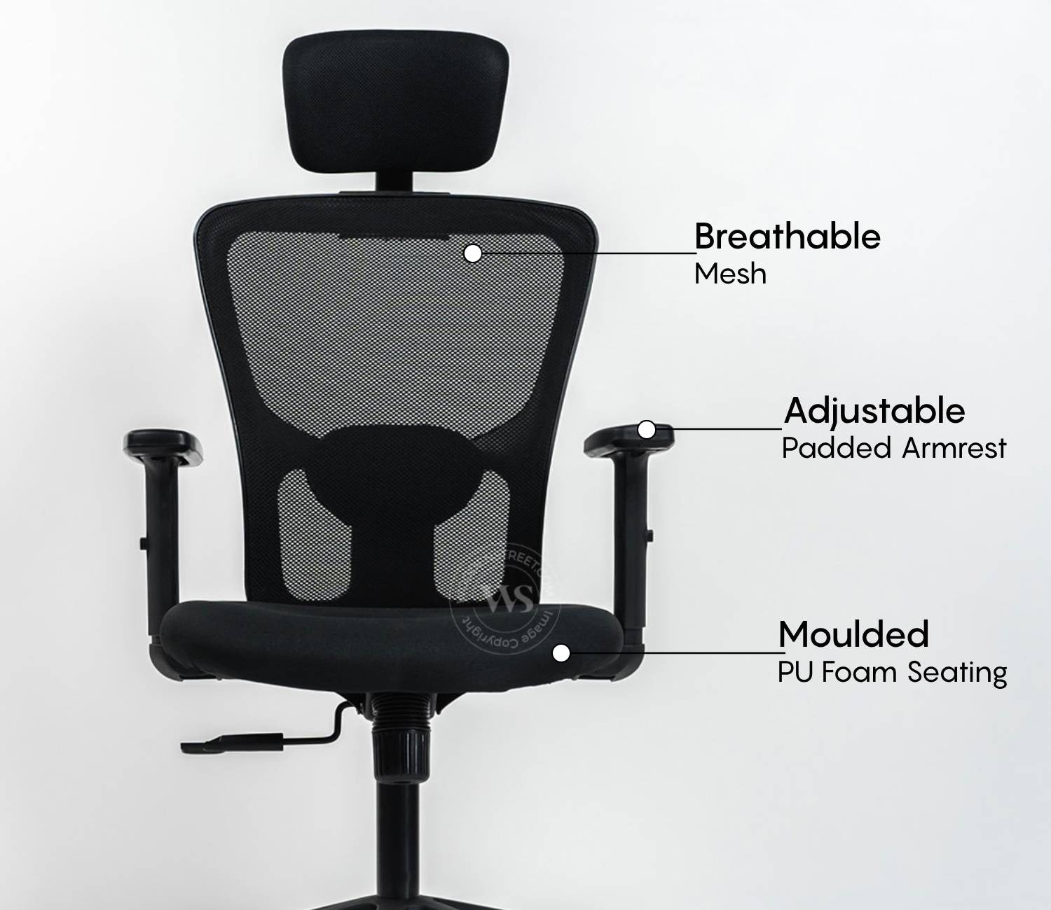 Carina High Back Mesh Office Chair (Black)
