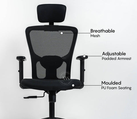 Carina High Back Mesh Office Chair (Black)