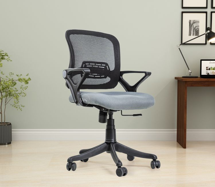 Aquila Mid Back Mesh Ergonomic Office Chair (Grey)