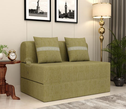 Voltz Fabric Sofa Cum Bed (72 x 46 Inch, Fresh Mint)
