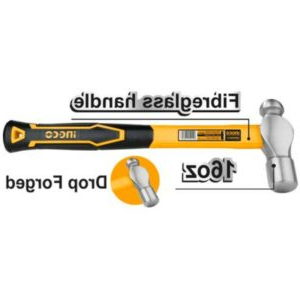 Truliving_Hammers & Accessories-Hand Tools & Hardware-Tools & Hardware-INGCO Ball Pein Hammer HBPH88016 | 16oz/450g | Drop-forged hammerhead