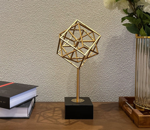Blossom Diamond Console Table Decor (S, Gold)