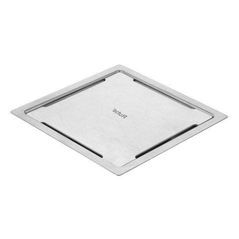Trueliving_Mercury Silver Square Premium Flat Cut Floor Drain (5 x 5 Inches)