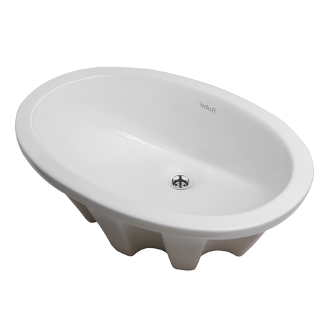 Trueliving_Collar Counter Wash Basin (White) 48D x 48W x 13.5H Centimeters