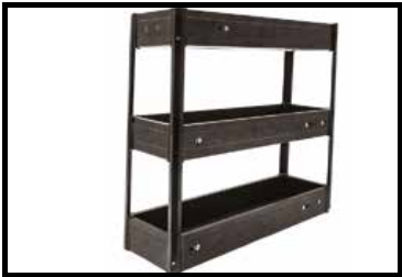Trueliving_MATTEE BLACK BOTTLE PULLOUT - THREE SHELF (WITH UNDER MOUNT QUADRO) *04'' 100MM 150MM Cabinet
