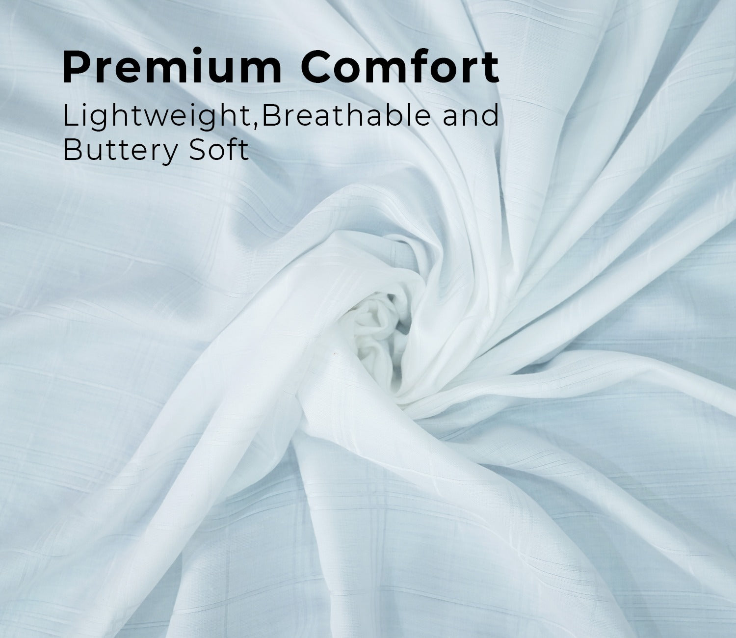 Vegan Dobby Organic Bamboo King Size Bed Sheet with 2 Pillowcases (White)