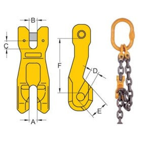 Trueliving_G80 Clevis Chain Shortening Clutch_Size-7/8_Weight 0.40  kg_WLL 2  Tons
