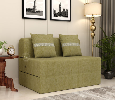 Voltz Fabric Sofa Cum Bed (72 x 46 Inch, Fresh Mint)