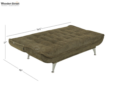 Bastion Premium Upholstery Fabric Sofa cum Bed (Green)