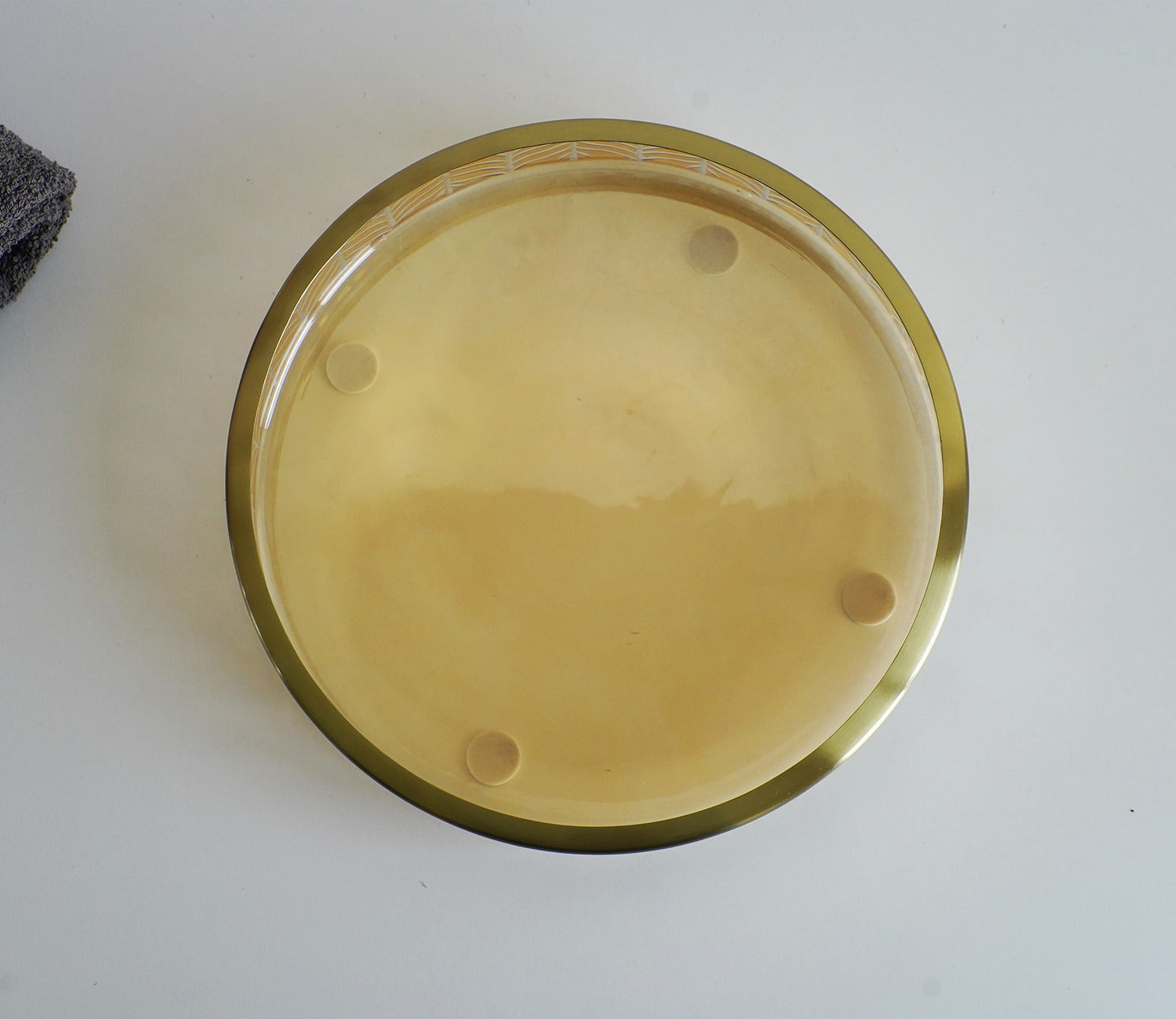 Portia Herringbone Gold And Amber Luster Tray