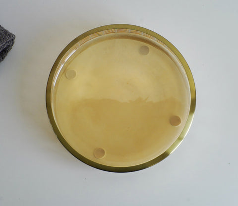 Portia Herringbone Gold And Amber Luster Tray