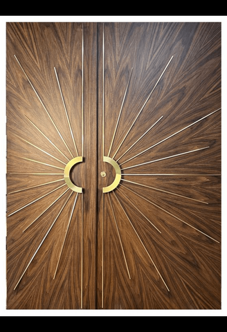 Trueliving Traditional Look Wooden-Double Main Door I Double Door-(7 ft in height and 4 ft in width)