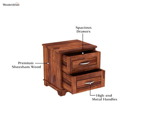 Madison Bedside Table (Honey Finish)