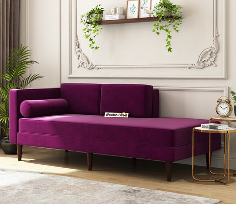 Michael Chaise Lounge (Velvet, Mulberry Pink)
