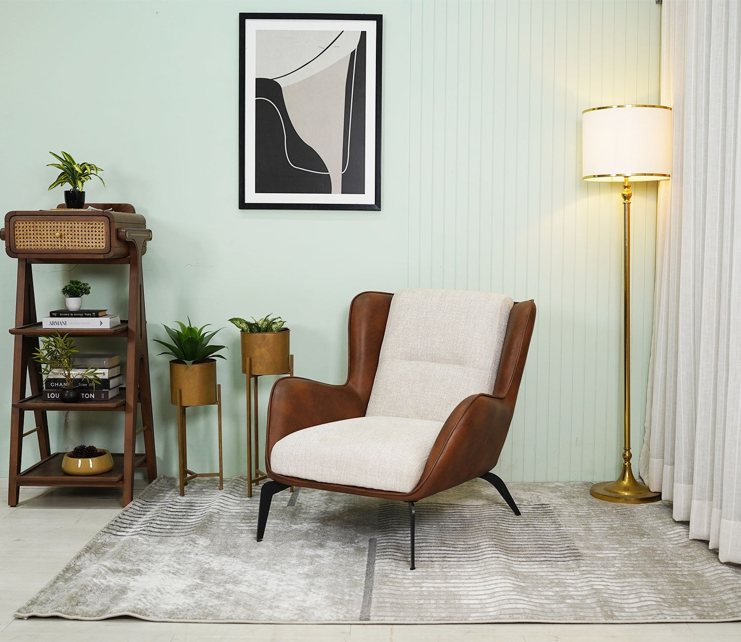 Midtown Grey Abstract Carpet (7.5 x 5 Feet)