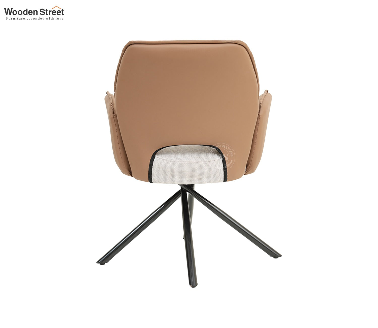 Hokku Versatile Dual-Tone Swivel Chair for Dining & Lounge (Brown)