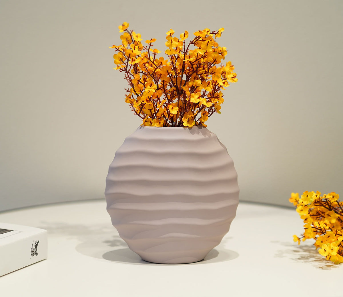 Delicate Abstract Ceramic Vase (Purple, L)
