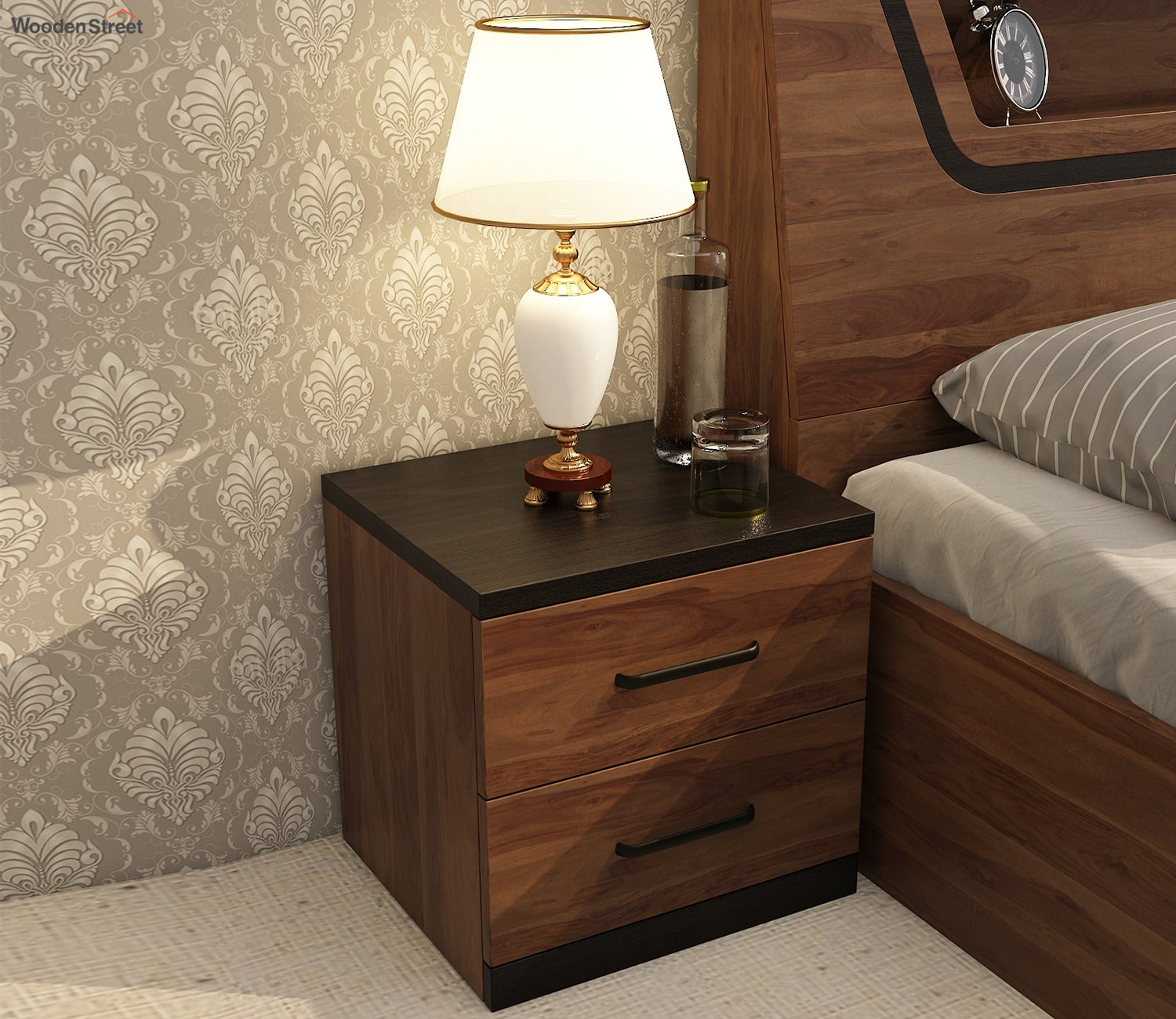 Kosmo Woodland Engineered Wood Bedside Table