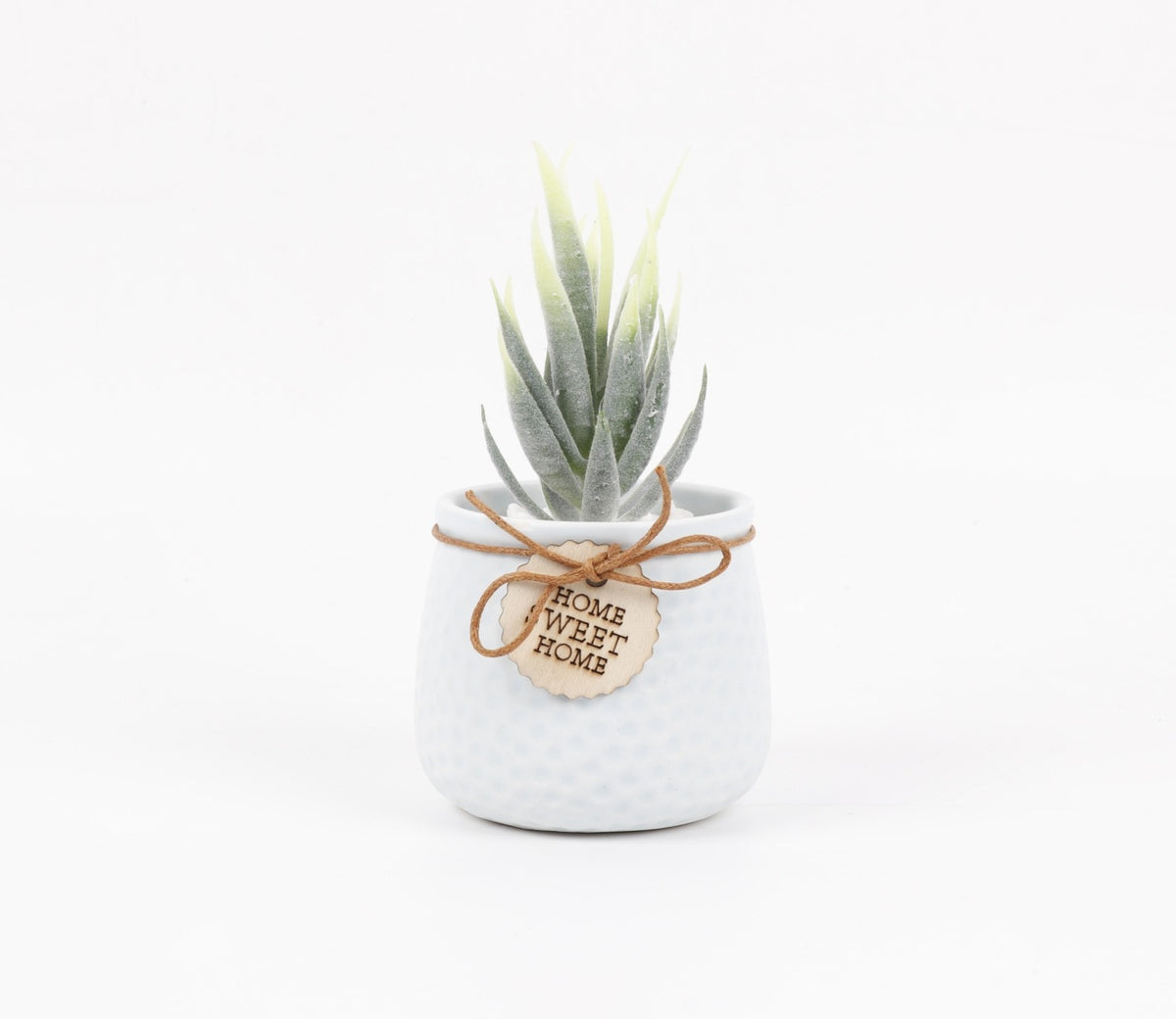 Bloomify Ceramic Pot With Artificial Flowers (Light Blue)