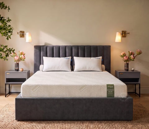Bamboo Bliss Natural Cooling Latex Mattress (8 inch, King Size, 78 x 72)