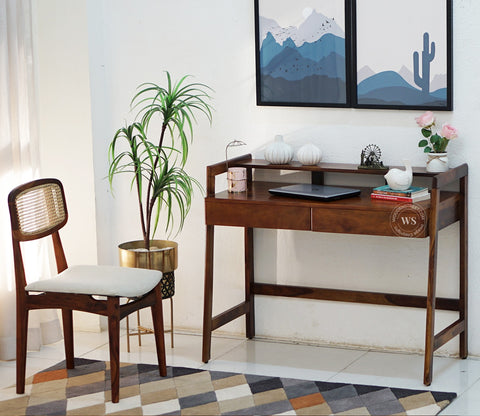 Aurelia Sheesham Wood Study Table (Honey Finish)