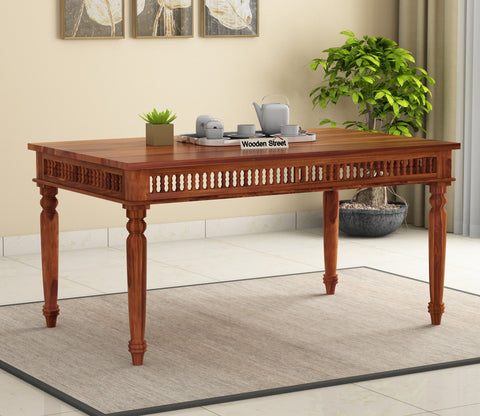 Alanis 6 Seater Dining Table (Honey Finish)
